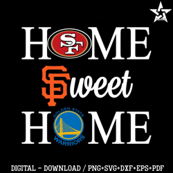 Home Sweet Home San Francisco Sport Teams Svg