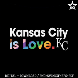 Kansas City Is Love City Pride SVG MLB Pride SVG Cricut File