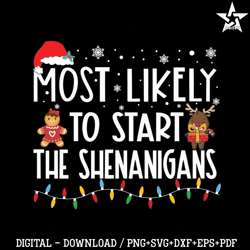 Most Likely To Start The Shenanigans Svg