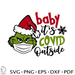 Baby It's Covid Outside Svg, Merry Christmas Svg, Christmas 2024 Svg, Cricut, Vector Cut File