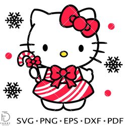 Christmas Hello Kitty Concha Svg, Christmas Svg, Sanrio Christmas Svg, Kawaii Svg, Cricut, Vector Cut File