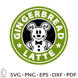 Gingerbread Latte Minnie Mouse Svg, Starbucks Svg, Coffee Ring Svg, Cold Cup Svg, Cricut, Vector Cut File