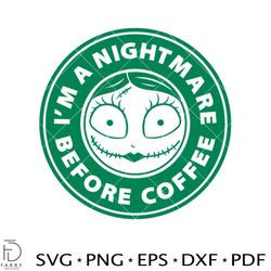 Nightmare Before Coffee Svg, Jack Skellington Svg, Halloween Svg, Starbucks Coffee Svg, Cricut, Vector Cut File