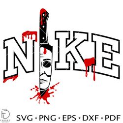Nike Scream Knife Svg, Dripping Blood Svg, Horror Movie Svg, Halloween Svg, Cricut, Vector Cut File