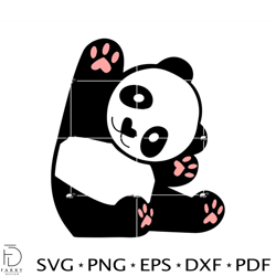 baby panda svg, cute baby animal svg, panda svg, panda
