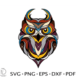 Geometric Owl Svg, Color Owl Svg, Owl Art Svg