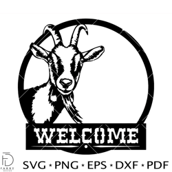 Goat Ranch Welcome Sign Svg, Farm Animal Svg, Goat Svg