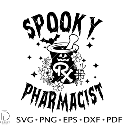 Spooky Pharmacist Svg, Halloween Pharmacy Svg, Pharmacy