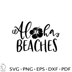 Aloha Beaches Summer Vibes SVG Graphic Design File