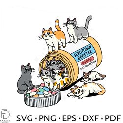 Antidepressant Cat Serotonin Booster SVG Cricut Files