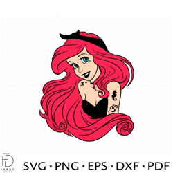 Ariel Tattoo Princess SVG The Little Mermaid Cutting Digital Files