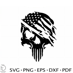 army veteran american flag skull svg graphic design cutting file