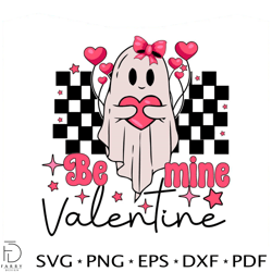 Be Mine Valentine Funny Ghost SVG