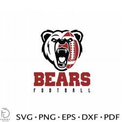 Bears Football SVG Chicago Bears NFL Graphic Design Cutting File