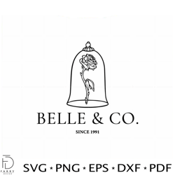 Belle And Company Floral Since 1991 SVG Silhouette Cutting File