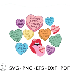 Candy Hearts Taylors Version Valentines SVG