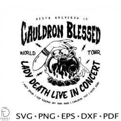 Cauldron Blessed Lady Death Live In Concert SVG Digital File
