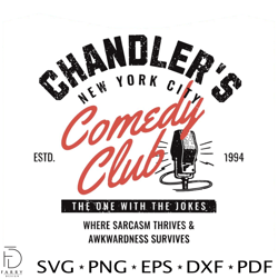 Chandler Friends New York City Comedy Club SVG Cricut Files