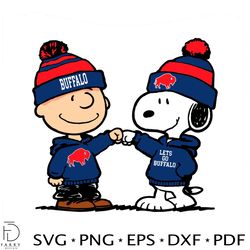 Charlie Brown And Snoopy Buffalo Football Go Bills Svg 1