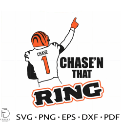 Chase's That Ring SVG Football Players Graphic Cutting Designs Files
