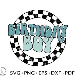 Checkerboard Birthday Boy SVG Happy Birthday SVG Digital File