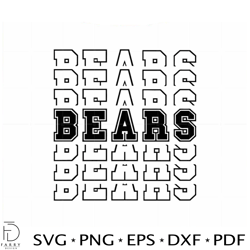 Chicago Bears Mascot NFL Team SVG Football Player Cutting File