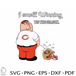 Chicago Bears NFL Football SVG I Smell Winning Graphic Design Files