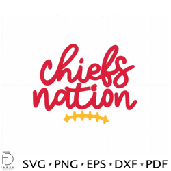 Chief Nation Football SVG Kansas City Chiefs Team Cutting Digital File