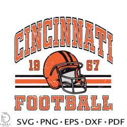 Cincinnati Bengals Football Helmet 1967 SVG File For Cricut