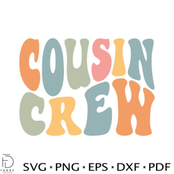 Cousin Crew Retro Matching Cousin Crew SVG Digital Cricut File