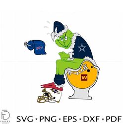 Dallas Cowboys Grinch SVG Funny Football Match Cutting Digital File