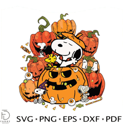 Dog Peanuts Autumn Pumpkins Funny Snoopy SVG Cricut File