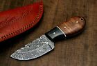 custom handmade Damascus steel hunting skinner knife wood handle gift for him groomsmen gift wedding anniversary