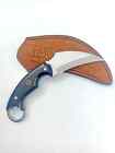 custom handmade Damascus steel karambit survival knife resin wood handle gift for him groomsmen gift wedding anniversary
