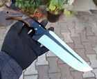 custom handmade D2 steel bowie hunting knife resin wood handle gift for him groomsmen gift wedding anniversary gift