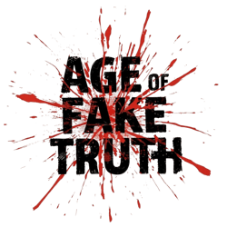 T-shirt print, sticker, post Age Of Fake Truth