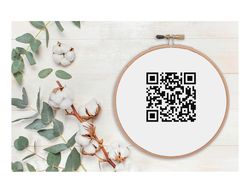 QR Code Cross stitch pattern, Customized text or customized photo for all occasions, birthday, mother's day, Christmas,