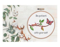 Butterfly cycle cross stitch pattern, butterfly cross stitch pattern, cocoon cross stitch pattern, caterpillar xstitch