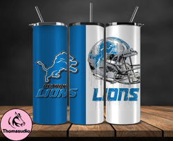 Detroit Lions Tumbler Wrap, NFL Logo Tumbler Png, NFL Design Png-04