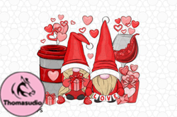 Gnome Love Coffee Valentines Day SVG Design 105