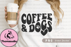 Retro Coffee and Dogs Png Sublimation Design 113