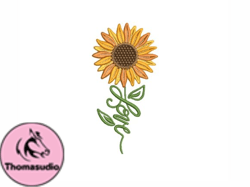 Sunflower Love Embroidery Design Design 83