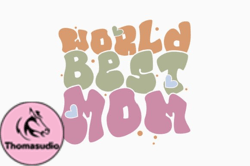 World Best Mom Retro Mothers Day SVG Design 361