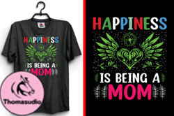 Happiness is Being a Mother SVG T-Shirt Design 152
