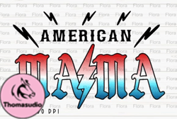 Rock American MAMA 4th of July PNG Design 07