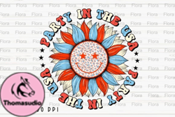 Party in the USA Smiley 4th of July PNG Design 08
