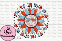 Party in the USA Smiley 4th of July PNG Design 09