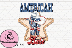 American Babe 4th of July Patriotic PNG Design 15