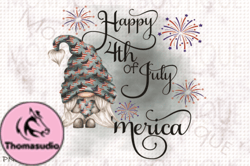 4th of July  Gnome Patriotic July 4 Design 58