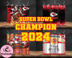 Kansas City Chiefs Super Bowl Tumbler Png, Super Bowl 2024 Tumbler Wrap 12